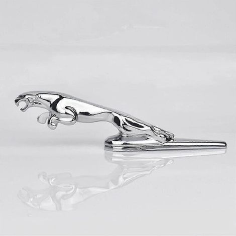 Emblème 3D Jaguar pour capot avant de voiture, ornement de capot, cache-bagages chromé aigle, accessoires auto (1/4)