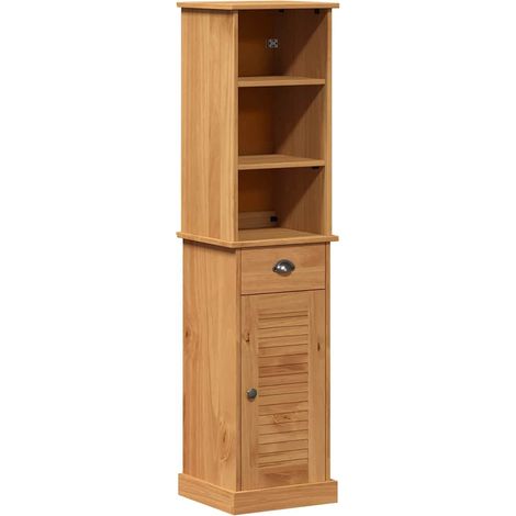 vidaXL Juego de muebles de baño VIGO 2 uds. Marrón y Marrón Miel (1/2)