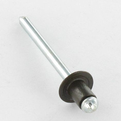 Rivet aveugle Aluminium Tige acier 4.8X6 Tête Ronde Standard RAL8014 brun sepia - 1 pièce (1/4)