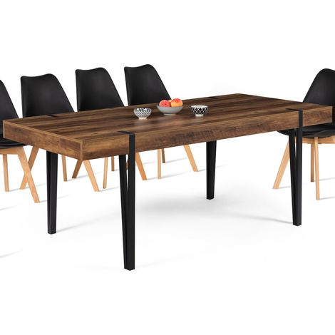 Rechteckiger Esstisch AUSTRIA für 10 Personen, Holz, Spindelfüße, 200 cm (1/5)