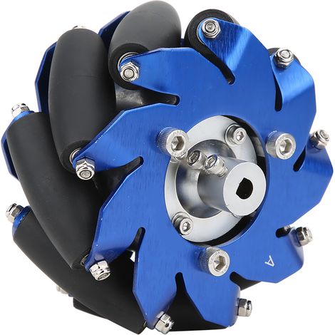 Roue Mecanum 4 pouces droite en aluminium avec rouleaux en caoutchouc TPU - Pièces pour robots industriels (1/5)