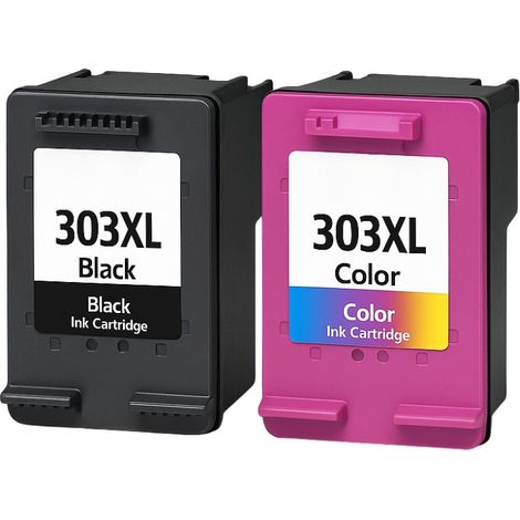 Pack de Cartouches Compatibles HP 303XL pour Imprimantes Envy Inspire 7220e à 7925e & Envy Photo 6220 à 7858 & Tango 100, X