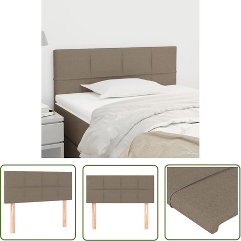 The Living Store Tête de lit Taupe 90x5x78/88 cm Tissu - Tête De Lit - Literie - Meuble De Chambre - Têtière De Lit - Décoration Chambre (1/5)