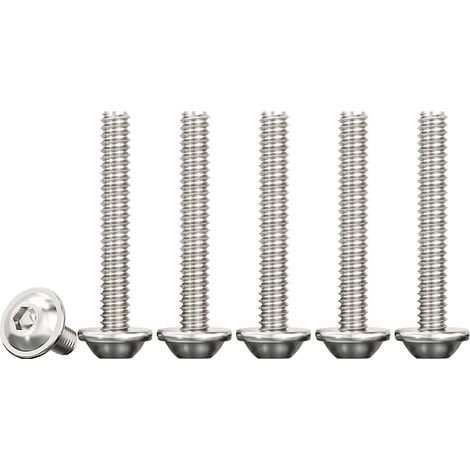 Vis à Tête Cylindrique à Six Pans Creux, M3x30mm Boulon à Hexagonale Acier Inoxydable A2 V2A à Métaux pour Les Connexions Mécaniques, 50 Pièces (1/5)