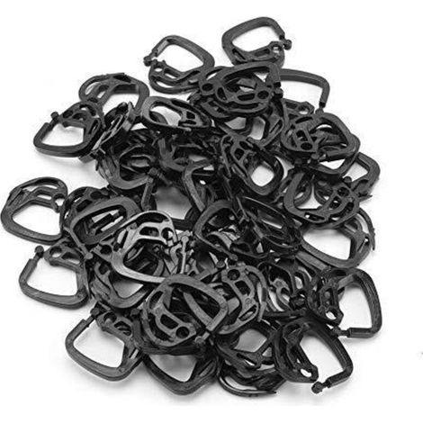 50 Stück Schattierungsnetz-Clips, Halter für Weinreben, Landschaftsbefestigung, Schattierungsclips für Gewächshäuser, Stoffclip-Haken (1/5)