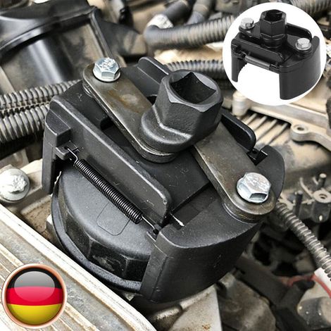 1 Clé à filtre, Acier chrome-vanadium, Réglable 60-105 mm, Tête carrée 12,5 mm, Pour voiture et moto (1/5)