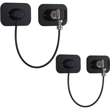 Entrebilleur de Fenêtre - LARGEIGHT - Lot de 2 - PVC - Câble en Acier Inoxydable - Sécurité Enfant
