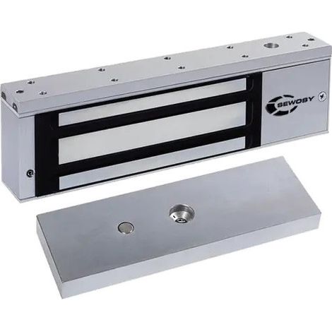 Sewosy – Ventouse applique 500Kg aluminium anodisé – Système anti-rémanence – Pour espaces confinés – Signalisation LED intégrée