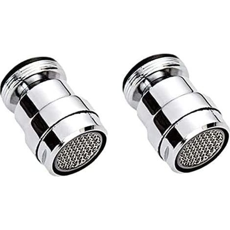 Filtro ahorrador de agua de acero inoxidable / Rosca macho de 24 mm / Cabezal rociador giratorio de 360° / Extensión para grifo de cocina / Aireador de grifo (1/5)