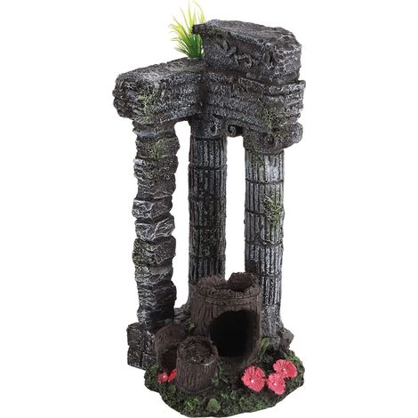 Colonnes Romaines De Décoration D'aquarium, Décoration De Paysage D'aquarium en Résine Réutilisable De Simulation (13 X 23 Cm) (1/5)