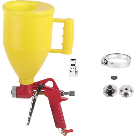 3L 1/4in Plastic Hopper Air Spray Gun Wall Painting Sprayer Home Decoration Tool 4/6/8mm (1/5)