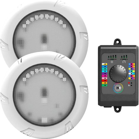 Kit 2 projecteurs Noria RGB avec enjoliveur blanc + Kit BRIO WIL CCEI (1/5)