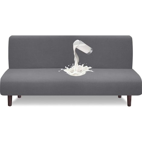 Granbest Waterproof Futon Cover Armless Futon Cover High Stretch Futon Protector for Sofa Bed Foldable Non-Slip Armless Futon Cover Grey (1/5)