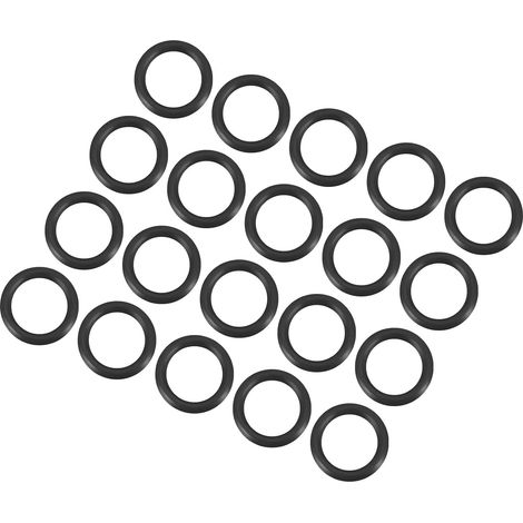 15x11x2mm Nitrile Rubber O-Rings 20 Pieces Round Black (1/5)