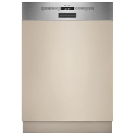 Neff S145ECS15E. Posizionamento dell'apparecchio: A scomparsa parziale, Dimensione: Dimensione massima (60 cm), Colore pannello di controllo: Acciaio spazzolato, Acciaio inox. Numero di coperti: 14...