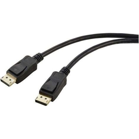 DisplayPort Câble de raccordement Fiche mâle DisplayPort, Fiche mâle DisplayPort 2.00 m noir UHD 8K @ 60 Hz Câble DisplayPort C634362 (1/5)