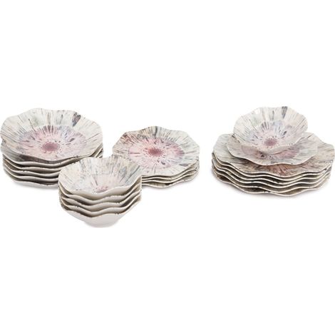 Juego de vajilla Set 100% Porcelana Multicolor