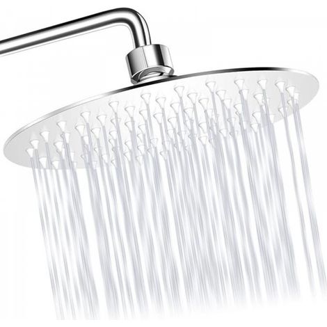 Pommeau de douche Weilan, pommeau de douche de salle de bain, pommeau de douche rond anti-calcaire, pommeau de douche monobloc en acier inoxydable pommeau de douche à économie d'eau (1/5)