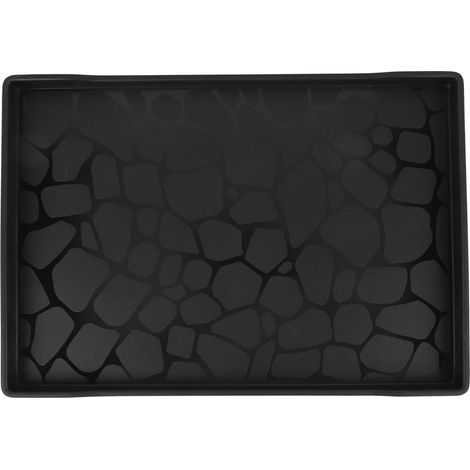 Rechteckiges Serviertablett aus Kunststoff, 15,0 x 10,4 Zoll, wiederverwendbares Tablett für Snacks, Obst, Desserts, Partys, Speisenpräsentation, Schwarztee-Servieren. (1/5)