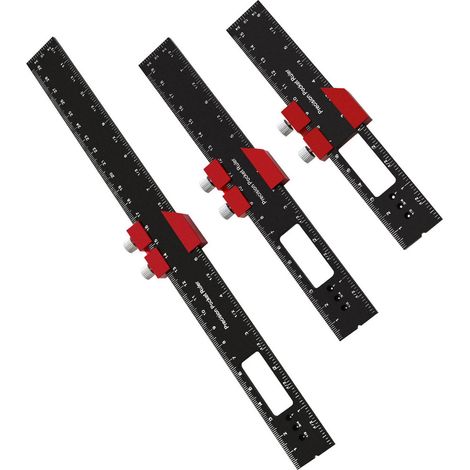 3 pièces règle à glissière T-track en alliage aluminium haute précision règle de marquage à curseur type T équerre de traçage 160mm 200mm 300mm (1/5)