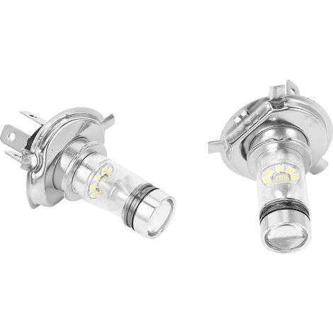 Lot de 2 ampoules LED H4 HB2 9003 haute puissance 100 W, 20 LED, pour phares antibrouillard de voiture, blanc 6000 K (1/5)