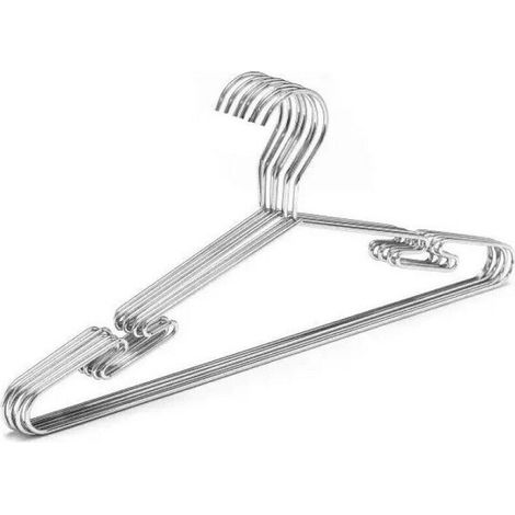 Trade Shop - Set 5 Pezzi Grucce Stampelle Appendiabiti In Metallo Larghe 40cm Art. 10456 - (1/2)