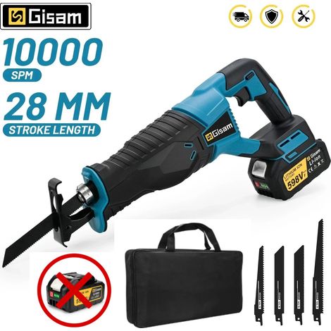3000W 10000SPM scie alternative électrique tronçonneuse électrique scie sabre outil sans fil Portable pour makita broche de batterie 18v, Sans batterie (1/5)