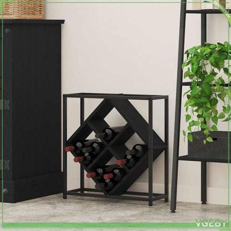 Étagère à vin - ABI - Chêne noir - Bois d'ingénierie - 51 x 18 x 52,5 cm (1/5)