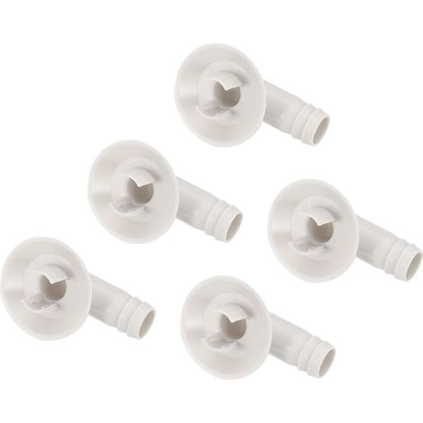5Pcs Raccord coudé de tuyau de vidange 18mm Blanc (1/5)