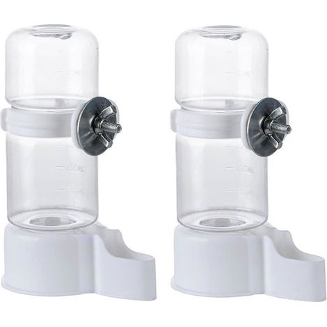 Distributeur d'eau Lot de 2 Plastique Automatique Pour perruches et perroquets Blanc 90 ml (1/5)