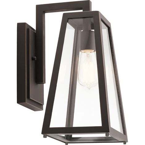Elstead Kichler Delison Lanterna da parete per esterno Bronzo Lucidato, IP44 (1/5)