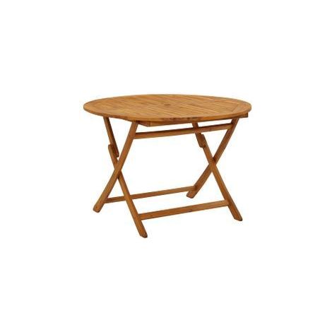 Table pliable de jardin 110cm Bois d'acacia massif (1/5)