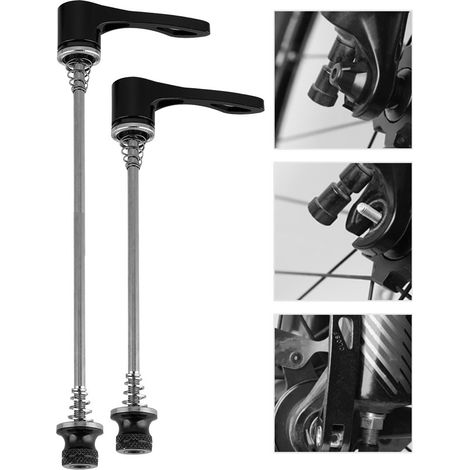 Paire d'attaches rapides pour vélo, axe de 157 mm et 197 mm, pour VTT et vélo de route, noir (1/5)
