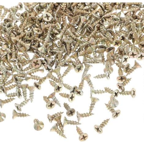 Selbstschneidende Terrassenschrauben 500 g, lange Flachkopf-Sicherheitsschrauben für Heimwerker – 1,3 x 0,7 cm (1/4)