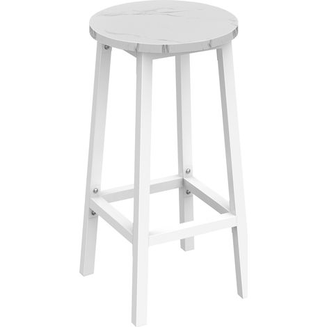 Tabouret de bar - pieds en marbre/blancs