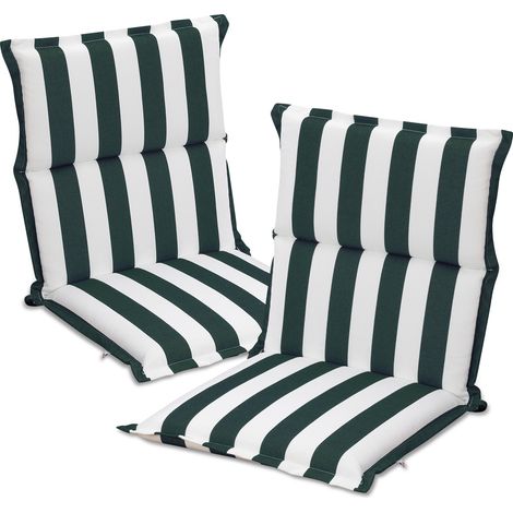 Aoodor Outdoor Chair Cushions, Set of 2 Fade-Resistant Patio Seat Cushions, Fit Patio Dining Chairs, 100x50x6 cm-green