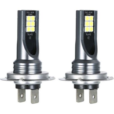 Ampoules Led H7 - 200 W - 1500 Lm - Blanc 6500 K - Étanchéité Ip68 - Pour Voiture 12 V - Paire (1/4)