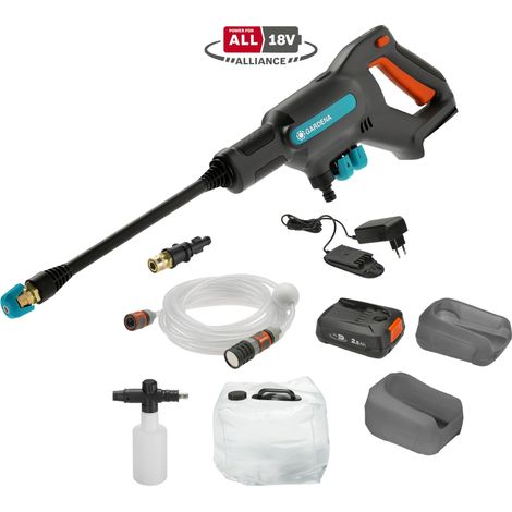 GARDENA Idropulitrice a batteria portatile AquaClean 24/18 V POWER FOR ALL, set completo Premium (14800-31) (1/3)
