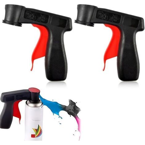 ALLIANDISLot de 2 accessoires pour machine à peinture - Poignée pour pistolet à peinture - Porte-bouteille - Porte-bombe - Support de poignée - Porte-pistolets à peinture et accessoires (1/4)