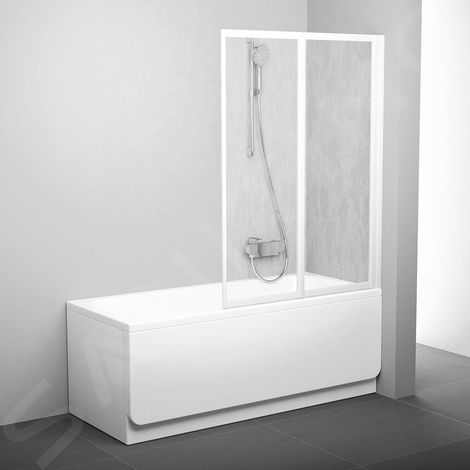 Ravak Supernova Pare-baignoire pliable, 2 parties, 140x105, Blanc (VS2105R0) (1/3)