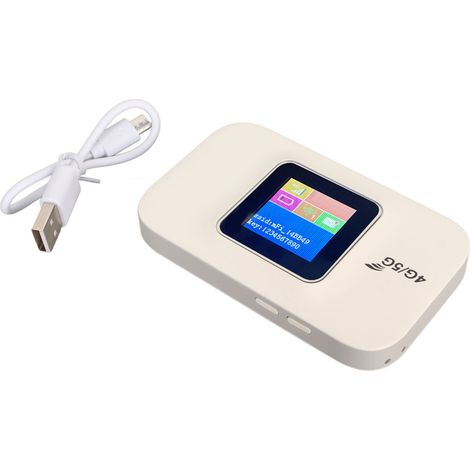 Routeur WiFi 4G 150 Mbps, emplacement pour carte micro SIM, compatible avec 10 appareils, écran LCD, point d'accès WiFi mobile pour ordinateur portable, téléphone et ordinateur.