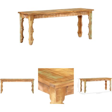 Antikbank - vidaXL Bank 110x35x45 cm Altholz Massiv - Holzbank (1/5)