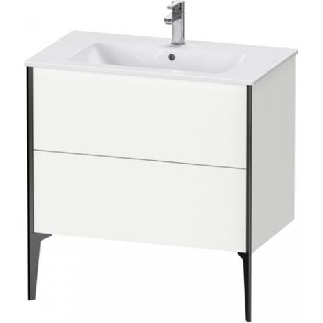 Sous-vasque pour meuble de salle de bain XVIU 594x810x480mm, finition noire mate, blanc mat (1/3)