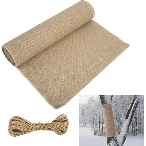 Jute Voile D'hivernage 6mX40 cm Voile avec Corde de Chanvre de 20m Hivernage Plante Housse Hivernage Plante Exterieur Convient aux Palmiers pour Hiverner (1/5)