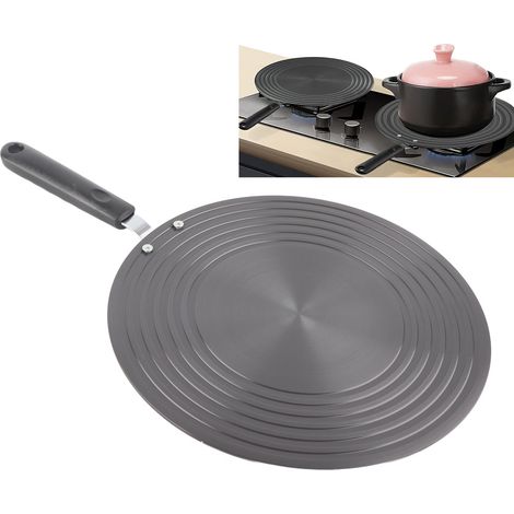 Wärmeleitplatte für Gaskochfelder, hitzebeständige Kochplatte mit Griff, Auftauplatte für Induktionskochfelder, 24 cm (1/5)