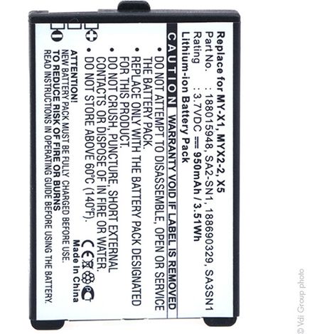 NX - Batterie téléphone, smartphone, GSM pour Samsung 3.7V 950mAh - 188015948SA1A-SN1S