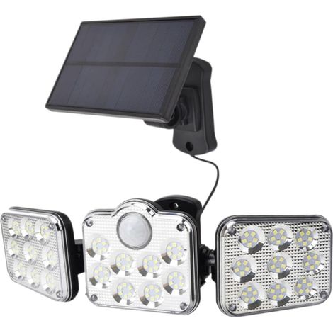 1pièce Lampe Solaire Led à Têtes Lampe Extérieure Étanche Avec Détection De (1/5)