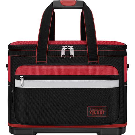 Grand sac à outils multifonctionnel portatif, sac fourre-tout épais et résistant à l'usure pour électriciens, charpentiers, installateurs et techniciens de maintenance