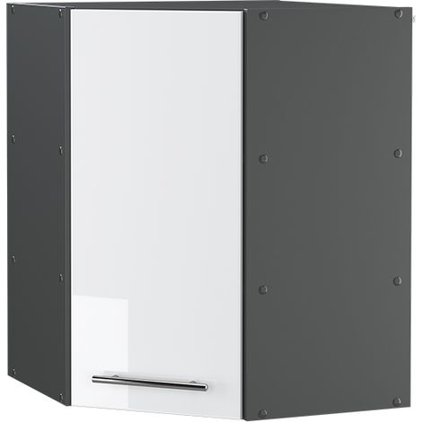 Mobile angolare da cucina Fame-Line, Bianco lucido, 57 cm, Vicco