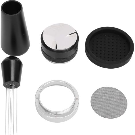 58-mm-Kaffeemaschinen-Zubehörset mit Doppelpad, Dosierer, Silikonbasis, Filter und Dosierring (1/5)